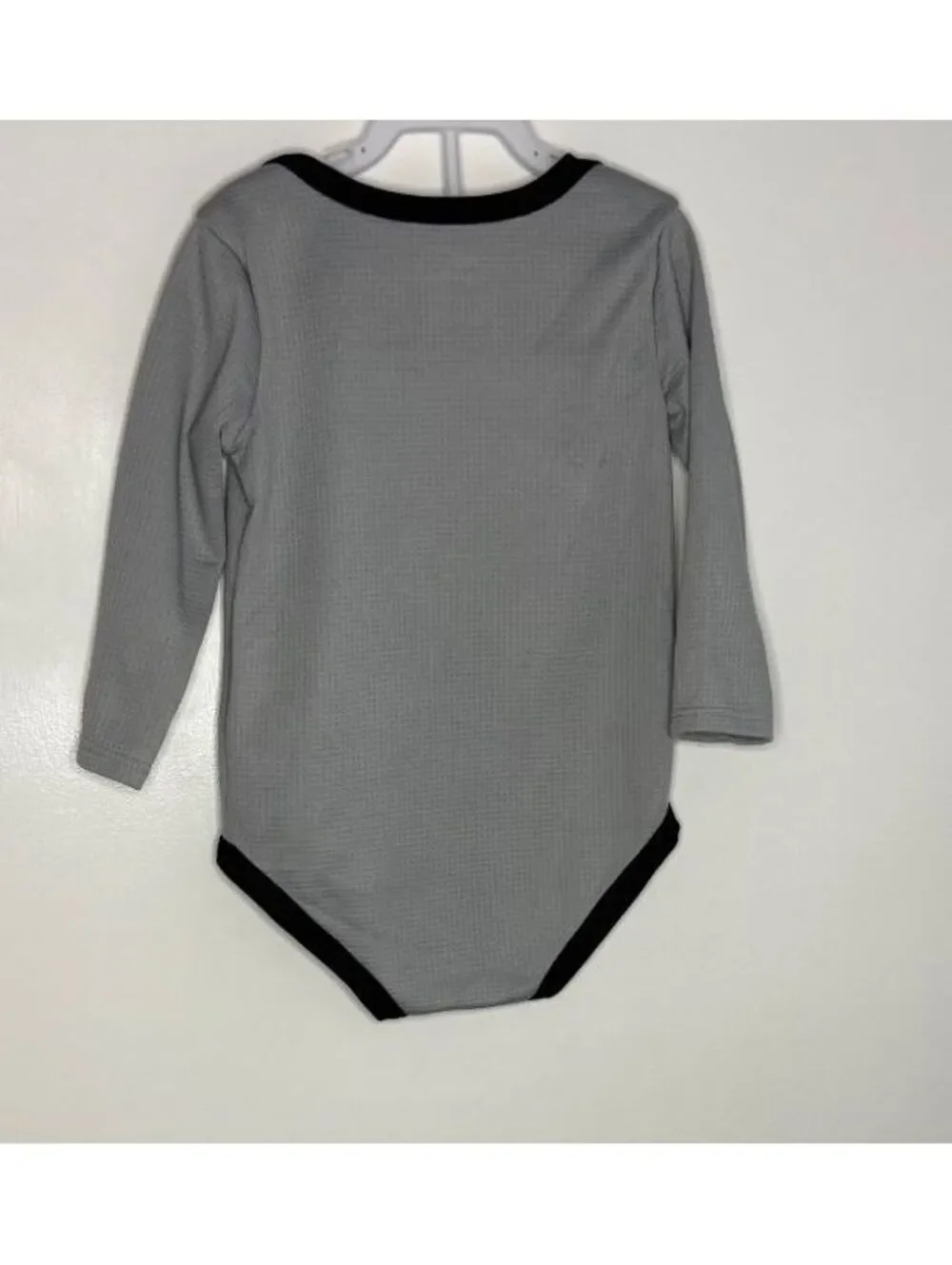Nike Baby Long Sleeve Bodysuit Size 18M Gray Dri-FIT 